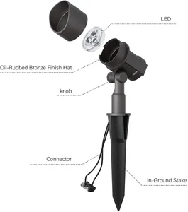 Led Garden Outdoor Yard Malibu Low Voltage Floodlight Energy Efficient Spotlight - Picture 1 of 9