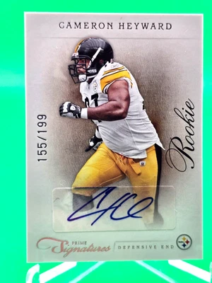 Cameron Heyward 2012 Prime Signatures Autograph Rookie Card RC 155/199 Steelers - Image 1 of 2