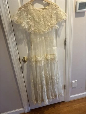 Vintage 1920's Edwardian Dress With Embroidered Details. Beautiful! - Image 1 of 4