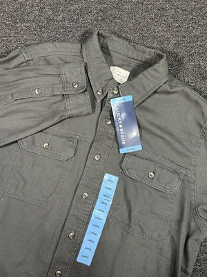 Nueva Chaqueta Denim Lucky Brand Para Hombre Grande Verde Trabajo Solapa Bolsillos Algodón Occidental Foto 1 de 4