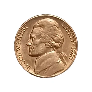 1940 5C Jefferson Nickel ohne Münzzeichen ● Vintage Original Design - Bild 1 von 6