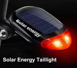 Rear for Bike Cycling Bicycle Warning Solar Power Bicycle Light Tail Light Lamps - Picture 1 of 6