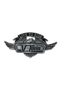 Emblem Motorrad Aufkleber V-Twin 60x30mm für Tank Oder Rückenplatte Custom Bike - Picture 1 of 1