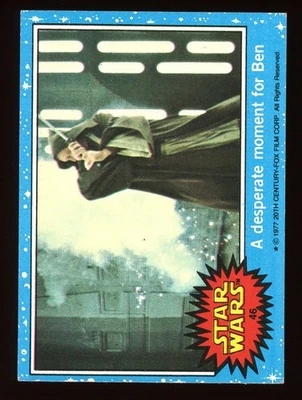 1977 Topps Star Wars Series 1 Blue #46 A desperate moment for Ben - Image 1 of 2