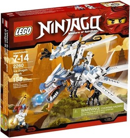 LEGO NINJAGO Ice Dragon Attack 2260 Set 158 Pieces w/ Zane Ages 7-14 Boxed