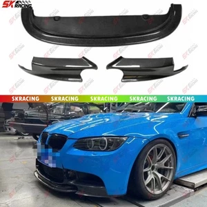 Carbon Fiber Front Bumper Lip/Dry Carbon Side Splitter Fits BMW M3 E92 E93 08-13 - Picture 1 of 29