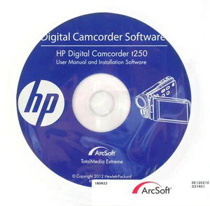 CD-ROM und Schnellstartanleitung (gedruckt) für HP Digital Videokamera Modell T250 - Bild 1 von 3
