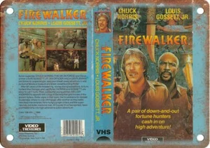 Firewalker Vintage VHS Cover Art 12" x 9" Riproduzione Insegna Metallo V59 - Foto 1 di 1