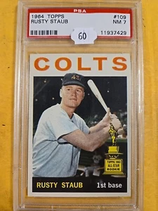 1964 RUSTY STAUB PSA 7 NM HOF TOPPS HOUSTON COLTS Set Break 7429 - Picture 1 of 2