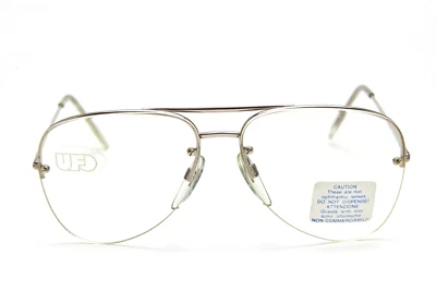 🤓 vintage occhiali SAFILO 52 Aviator minimalist in metallo montatura arg 80s👓 - Immagine 1 di 4