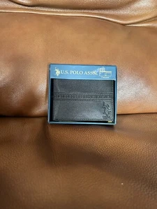 EE. UU. US Polo Assn. Cartera para hombre negra nueva en paquete - Imagen 1 de 4