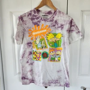 Nickelodeon Damen T-Shirt Größe M 90er Cartoons Batik Kurzarm - Bild 1 von 8