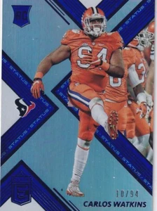 Carlos Watkins 2017 Panini Donruss Elite Status #140 RC 10/94 Texans - Imagen 1 de 2