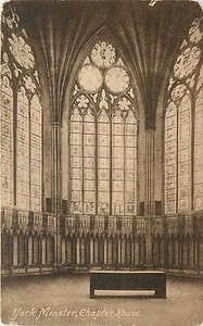 Tarjeta postal del Reino Unido con techo de catedral de la Cámara Capitular del Ministro de York - Imagen 1 de 2