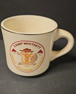 Vintage Boy Scouts CAMP WHITSETT  BSA Ceramic Coffee Cup Great Western Council - Picture 1 of 5