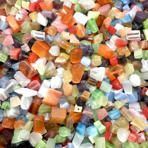 150 pcs Cats Eye Mix Colour Mix Sizes Nuggets Chips Glass Beads Jewellery Craft - Picture 1 of 4