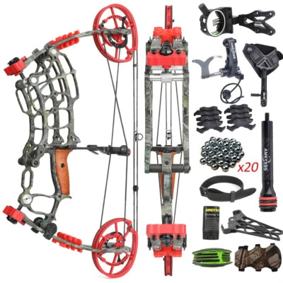 30-70lbs Compound Bow Steel Ball Arrows Dual-use Hunting Fishing Archery - Image 1 of 4