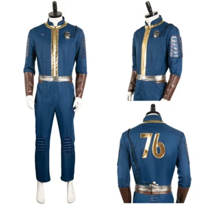 2024 Fallout 76 Vault Cosplay Vault Dweller Blue Jumpsuit Unisex Halloween Suits - Bild 1 von 12