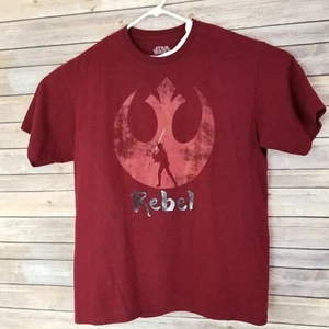 Star Wars Rebel Alliance Symbol Men's Size XL Burgundy 100% Cotton T-Shirt - Picture 1 of 6