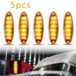 For 2008+ Freightliner Cascadia Cab Marker Roof Running Clearance Light Set of 5 - Picture 1 of 12