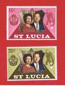 St. Lucia #328-329 MNH OG Wedding Free S/H - Picture 1 of 1