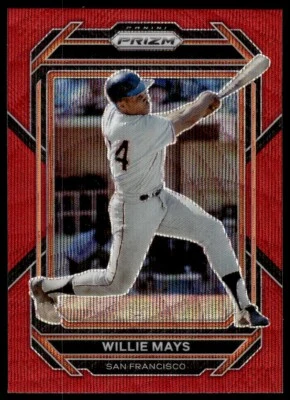 2023 Panini Prizm RED WAVE Willie Mays San Francisco Giants #211 - Image 1 of 2