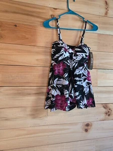 Shores Shapes NWT Swimwear Womens Sz 10 One Piece Floral Swim Suit Beach Summer - Picture 1 of 23