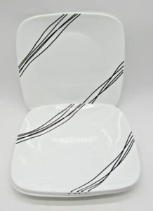Lot 4 Corelle Simple Lines Sketch Dinner Plates - 10 1/2" - Mint - Picture 1 of 2