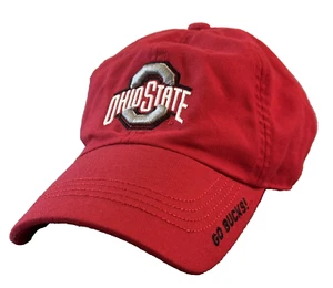 Buckeyes Ohio State GO BUCKS! Cappello Uomo OSU Cappellino Strap Back Rosso Collegio Calcio - Foto 1 di 11