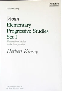 Violin Elementary Progressive Studies set 1 by Herbert Kinsey - Picture 1 of 1