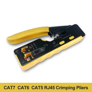 RJ45 pliers crimper network tool for ez rj45 cat6 cat7 ethernet cable connectors - Picture 1 of 12
