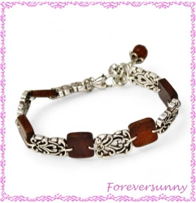 Pulsera Brighton Katu Madera Marrón Plata Retirada Foto 1 de 3