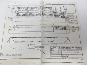 NASA Blueprint of Space Shuttle Food Tray - Picture 1 of 5