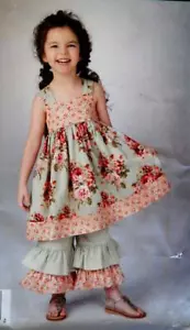 VINTAGE SIMPLICITY NÄHMUSTER 1533 MÄDCHEN GRÖSSE 3-8 PANTELOONS & KLEID UNGESCHNITTEN - Bild 1 von 3