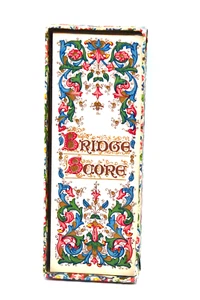 Vintage Bridge Score Pads For Card Playing Game Florence Italy 3 Books Decor Box - Picture 1 of 3