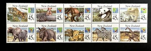 New Zealand: 1994  Stamp Month, Wild Animals  MNH block - Picture 1 of 1