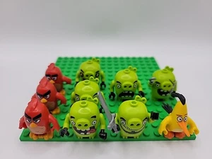 Lego Angry Birds Minifigure Lot of 10 Piggys, Pirates, Yellow, And Red - Picture 1 of 11