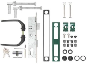 Alberts Zubehör-Set Wellengitter-Tore bis 1500mm Höhe grün Türklinke Schloss - Bild 1 von 1