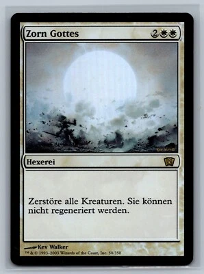Magic MTG GERMAN Core Set 8th Edition Wrath of God #58/350 Foil TCG CCG Eighth - Image 1 of 2
