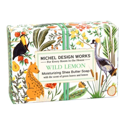 Michel Design Works Wild Lemon Shea Butter Soap Bar Green Leaves & Lemon Scent - Image 1 of 2