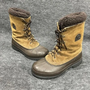 Vintage Sorel Kaufman Leather Rubber Insulated Snow Boots Made In Canada Sz 10 - Picture 1 of 12