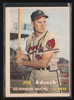 1957 Topps #117 Joe Adcock (VG-EX) - Image 1 of 2
