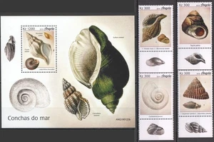 BW0664 2019 ANGOLA SEASHELLS SHELLS MARINE LIFE FAUNA #2096-2099+BL185 MNH - Picture 1 of 1