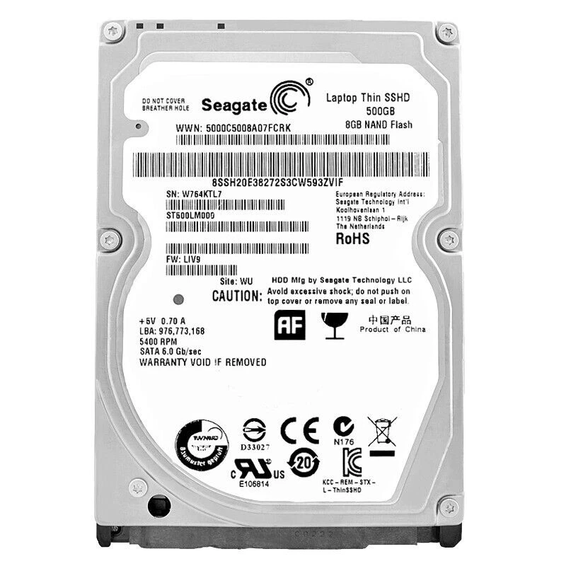 Seagate Laptop Thin SSHD  500GB,Intern,5400RPM