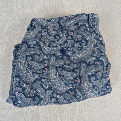Rebel James & Charli Blue Paisley Linen Cotton Blend Men's Size 40 - Image 1 of 4