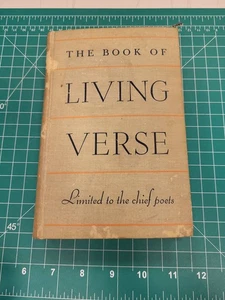 Book Living Verse Louis Untermeyer Harcourt Brace Poetry Anthology Vintage - Picture 1 of 5
