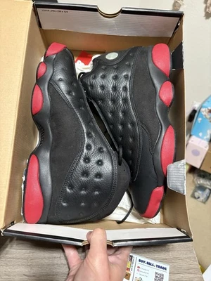 Talla 11 - Air Jordan 13 Retro Dirty Bred 2014 Negro Rojo Foto 1 de 4