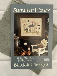 Blackbird Designs Cross Stitch Pattern #14 SUMMER HOUSE and Fabric - Picture 1 of 5