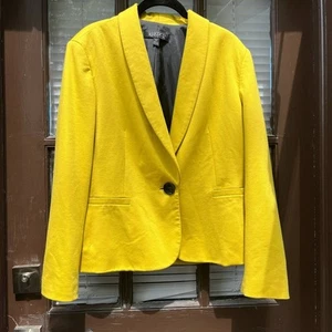 Kasper 16P Mustard Yellow Textured Blazer - Picture 1 of 9