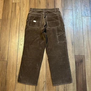 Vintage Baggy Brown Corduroy Carpenter Pants Men's 34 x 32 - Picture 1 of 7